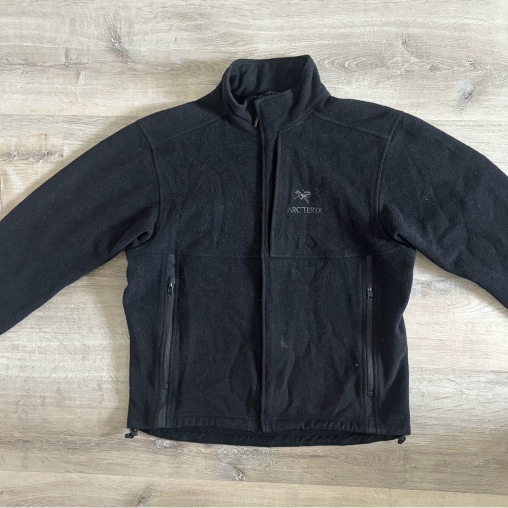 Archive Arc'teryx Diplomat Jacket Made in Canada Wool Fleece Black M - Picture 2 of 10